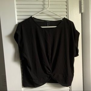 *NEW* Black cuff sleeve crop top